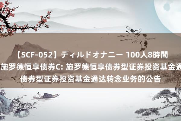 【SCF-052】ディルドオナニー 100人8時間 施罗德恒享债券A，施罗德恒享债券C: 施罗德恒享债券型证券投资基金通达转念业务的公告