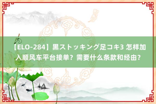 【ELO-284】黒ストッキング足コキ3 怎样加入顺风车平台接单？需要什么条款和经由？