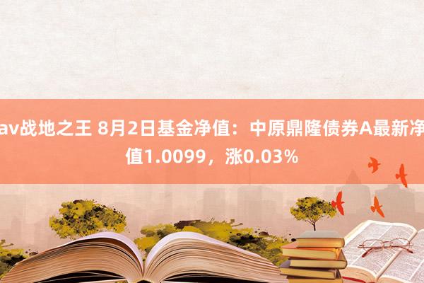 av战地之王 8月2日基金净值：中原鼎隆债券A最新净值1.0099，涨0.03%