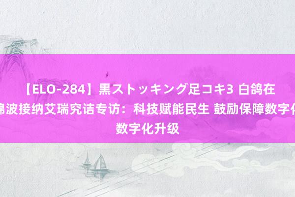 【ELO-284】黒ストッキング足コキ3 白鸽在线涂锦波接纳艾瑞究诘专访：科技赋能民生 鼓励保障数字化升级