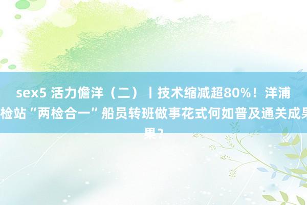 sex5 活力儋洋（二）丨技术缩减超80%！洋浦边检站“两检合一”船员转班做事花式何如普及通关成果？