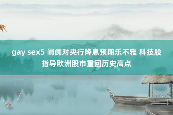 gay sex5 阛阓对央行降息预期乐不雅 科技股指导欧洲股市重回历史高点